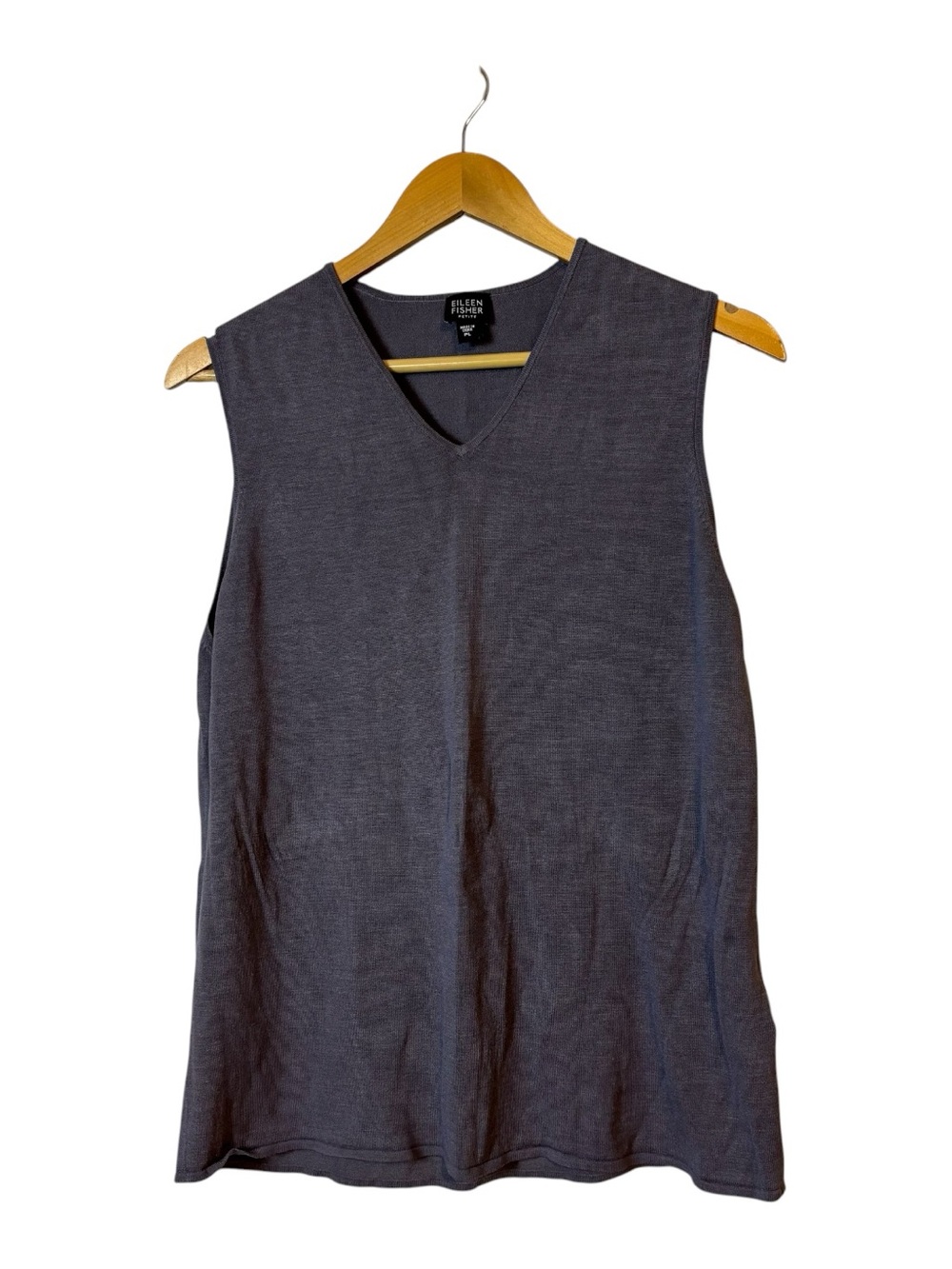 Eileen Fisher Sleeveless knit top silk blend petite size PL